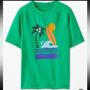 New Hanna Andersson Sunblock Island Surf Graphic Rash Guard 90 3T